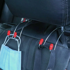 2 Pack Universal Diamond Back Seat Storage Hooks